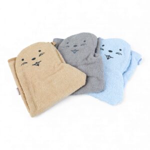 Baby Bathing Glove (grey,beige,white,blue)