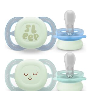 Avent Soother Ultra Start Nighttime 0-2M -boy-Pack of 2