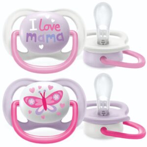 Avent Soother Ultra Air Happy 0-6M-girl-Pack of 2