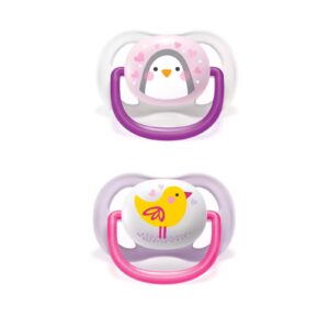 Avent Soother Ultra Air Animals 0-6M -girl-Pack of 2
