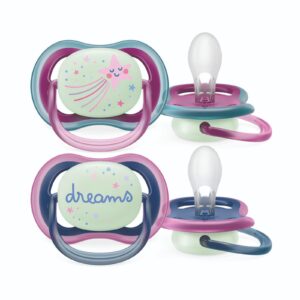 Avent Soother Ultra Air Night 6-18M -girl-Pack of 2