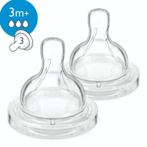 Avent Classic Anti-Colic Teats 3M+ - Flow 3 - Pack of 2