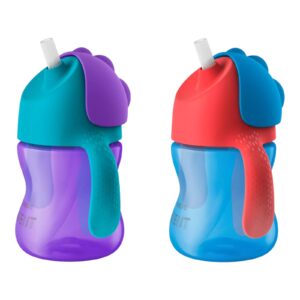 Avent Straw Cup 9M+ 200ml - Girl- Purple&blue