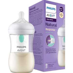 Avent Natural Bottle with AirFree Vent 1M+ 260ml - Flow 3 Teat
