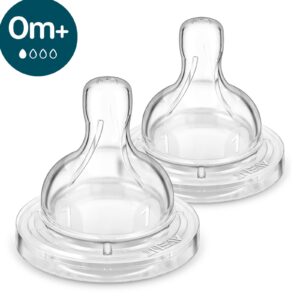 Avent Classic Anti-Colic Teats 0M+ - Flow 1 - Pack of 2