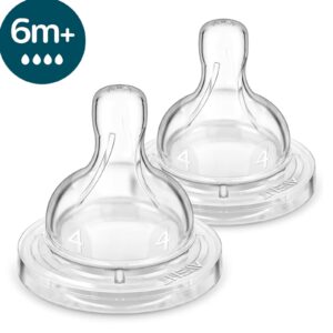 Avent Classic Anti-Colic Teats 6M+ - Flow 4 - Pack of 2