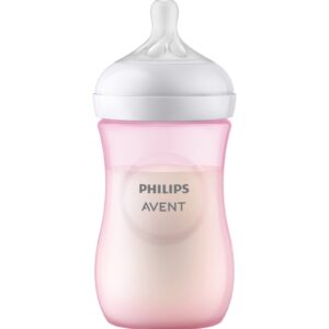Avent Natural Bottle 1M+ 260ml - Pink - Flow 3 Teat