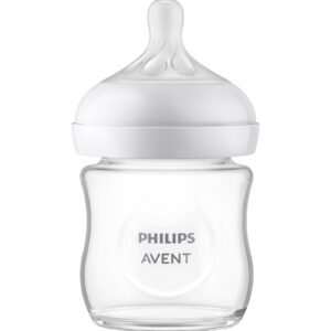 Avent Glass Natural Baby Bottle 0M+ 120ml - Flow 2 Teat