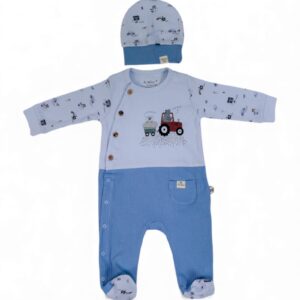 Organic Newborn Bodysuit 2 Pcs (overall +hat)