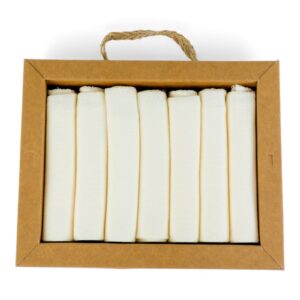 Reusable Baby Handkerchief-7 Pcs (white-pink-blue)