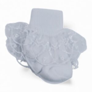 Girls Newborn Cotton Lace Trim Socks Set-3pairs (White-off White-pink)