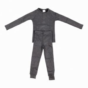 Kids Thermal Black Set Top & Pant