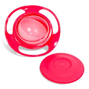 Bpa Free Non Spill Fun Plate (pink,orange,blue)