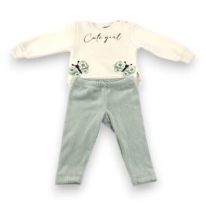 Kids Pyjama Set-2 Pcs (Green,Pink)