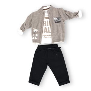 Boys Outwear Set 3pcs. (Blue, beige)